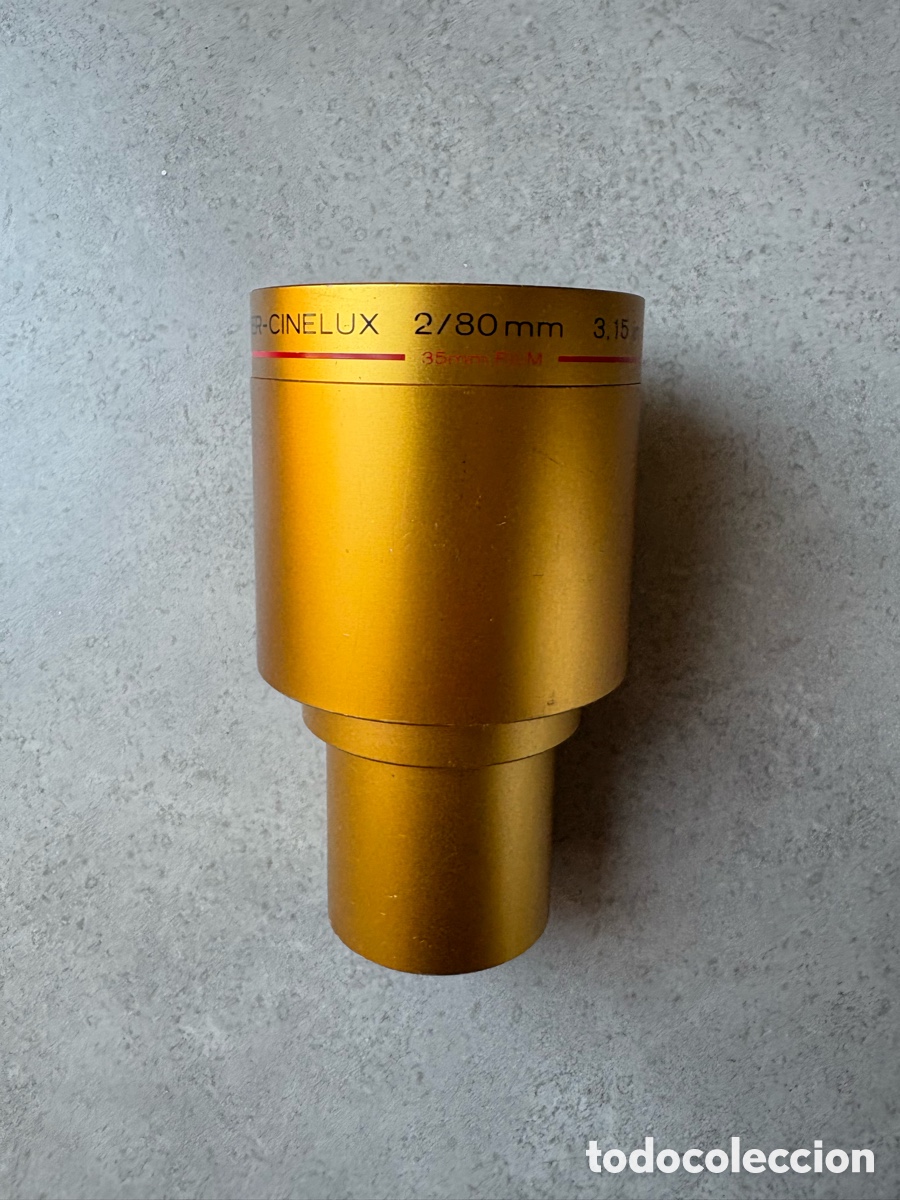 Cine: Lente objetivo Schneider Kreuznach Super-Cinelux foco 80mm para proyector pel&iacute;cula cine 35mm