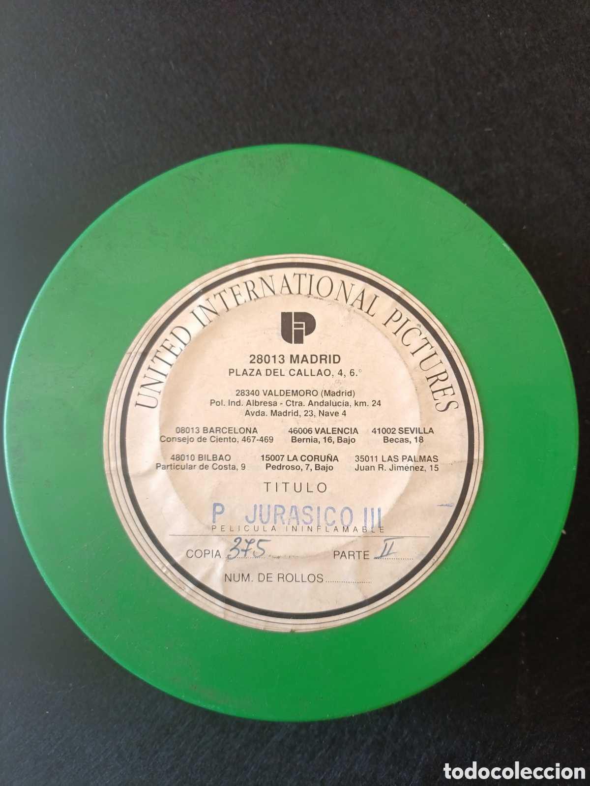 Cine: ​Tr&aacute;iler Original en Cine 35mm-Jurassic Park III (2001)+Certificado de Calificaci&oacute;n Oficial (ICAA)