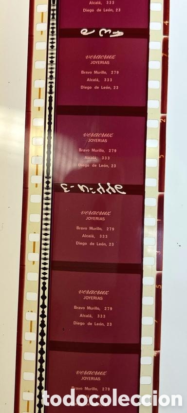 Cine: COLA 35MM DE JOYER&Iacute;A VERACRUZ (MADRID) PARA ANUNCIO DIAMANTES DE BEERS. A&Ntilde;OS 70