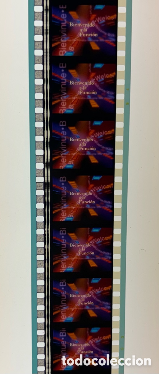 Cine: Cabecera clip en pel&iacute;cula de cine de 35mm Bienvenido a la funci&oacute;n para proyector o m&aacute;quina de cine