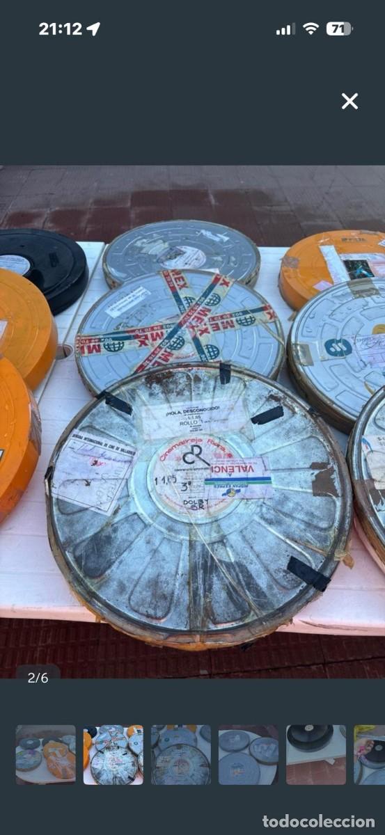 Cine: 14 Latas y Estuches Pel&iacute;culas de Cine Original 35mm Celuloide Impoluto Coleccionismo