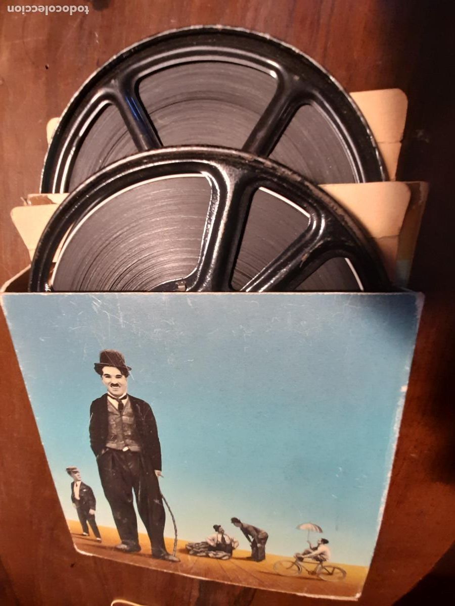Cine: CHARLOT HACE UNA CURA Pel&iacute;cula de 9,5mm (Ojo 9,5mm)integra en dos bobinas de 100 metros
