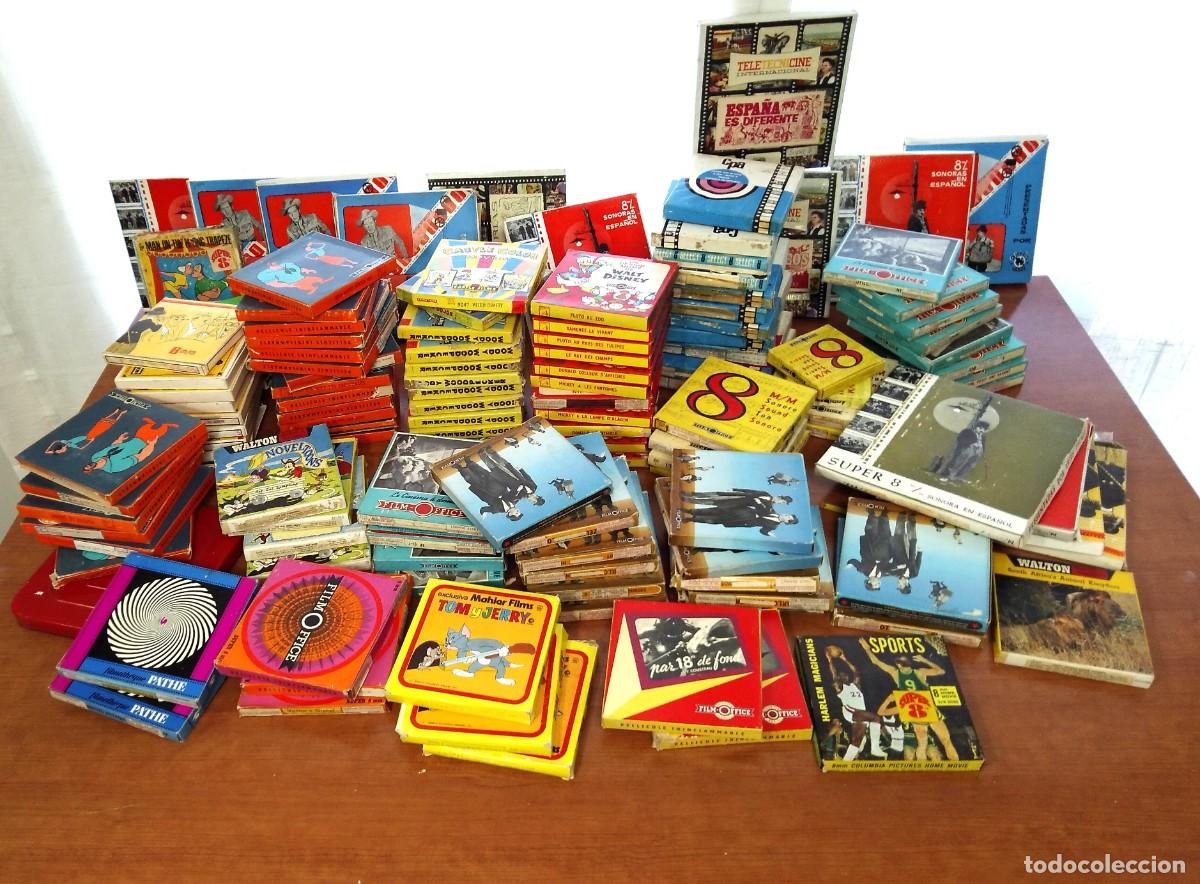 Cine: ENORME LOTE SUPER 8mm-PELICULAS CINTAS 8mm WALT DISNEY,POPEYE,PLUTO,PATO DONALD,VARIOS-