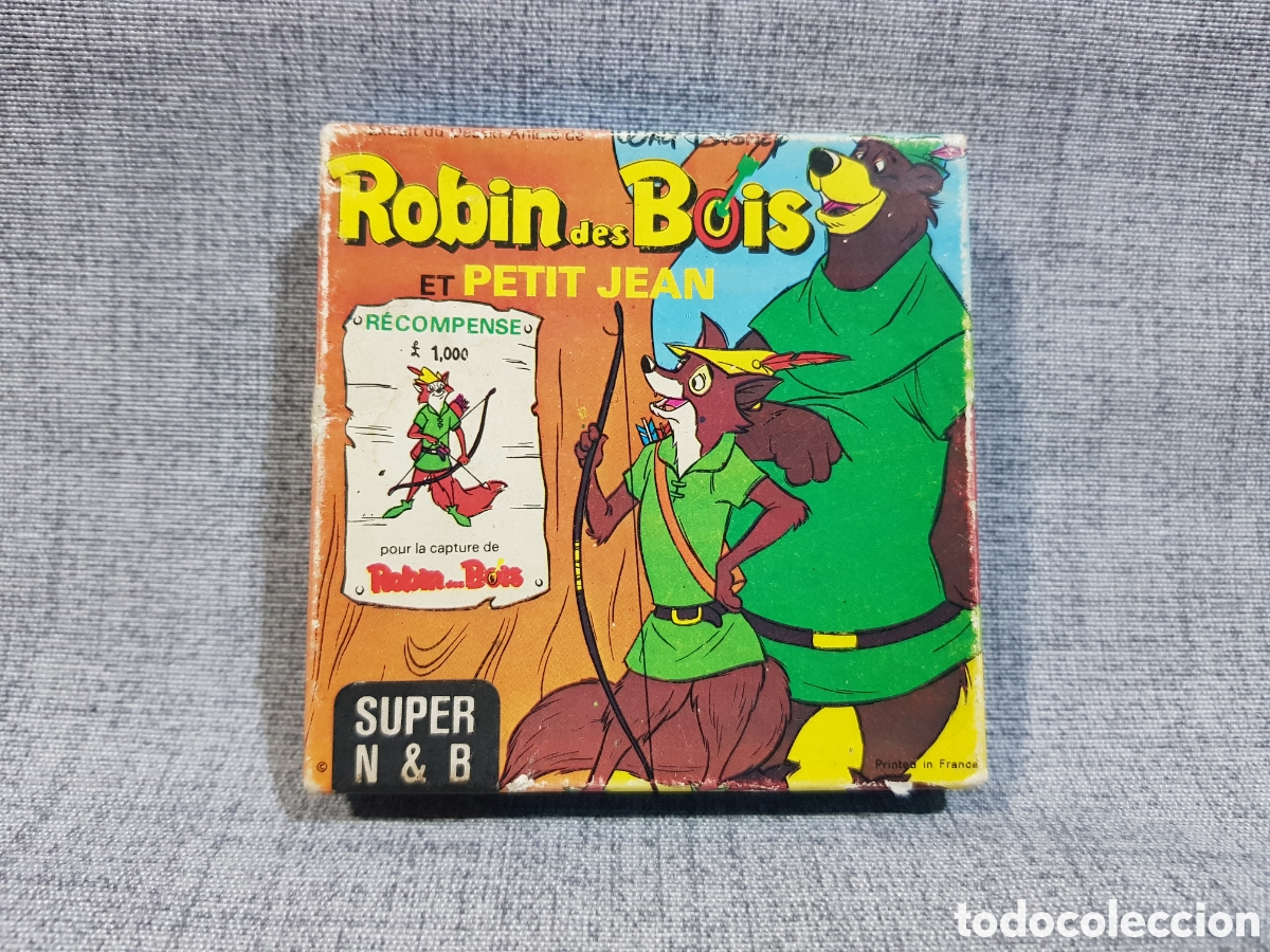 Kino: PEL&Iacute;CULA 8MM ROBIN DE LOS BOSQUES DIBUJOS ANIMADOS DISNEY EN FRANC&Eacute;S (ROBIN DES BOIS ET PETIT JEAN).