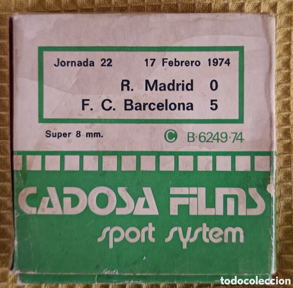 Cine: Pel&iacute;cula super 8 1974 partido real Madrid 0 FC Barcelona 5
