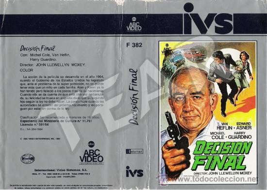 Cine: BETA &middot; DECISION FINAL - EDWARD ASNER / VAN HEFLIN / MICHAEL COLE - Foto 1