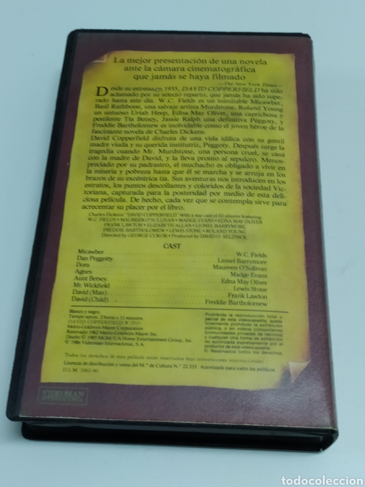 Cine: DAVID COPPERFIELD - BETA - MGM/UA - Foto 3