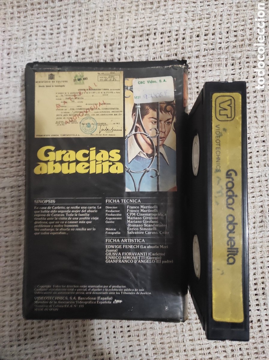 pelicula beta - gracias abuelita - edwige fenec - Compra venta en  todocoleccion