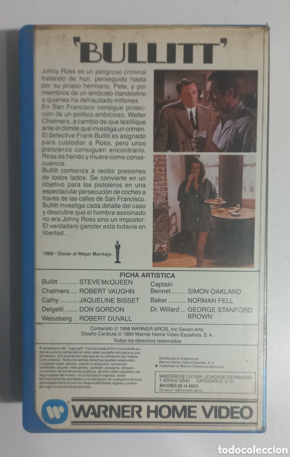 Cine: BULLIT- CINTA BETA. 1986 - Foto 2