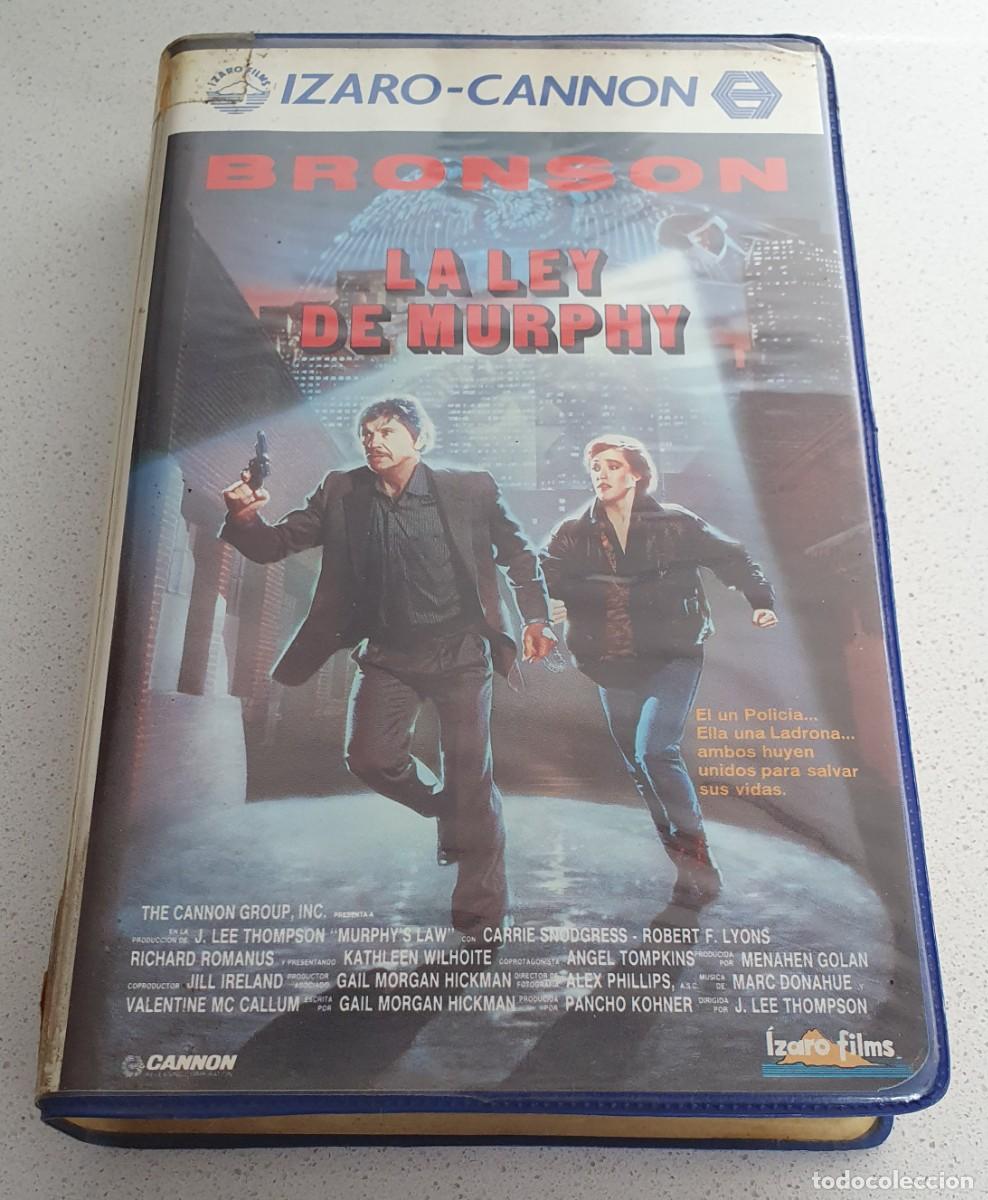 Cine: Pel&iacute;cula Beta La Ley de Murphy. Charles Bronson. Izaro Cannon 1987. Videoclub alquiler.