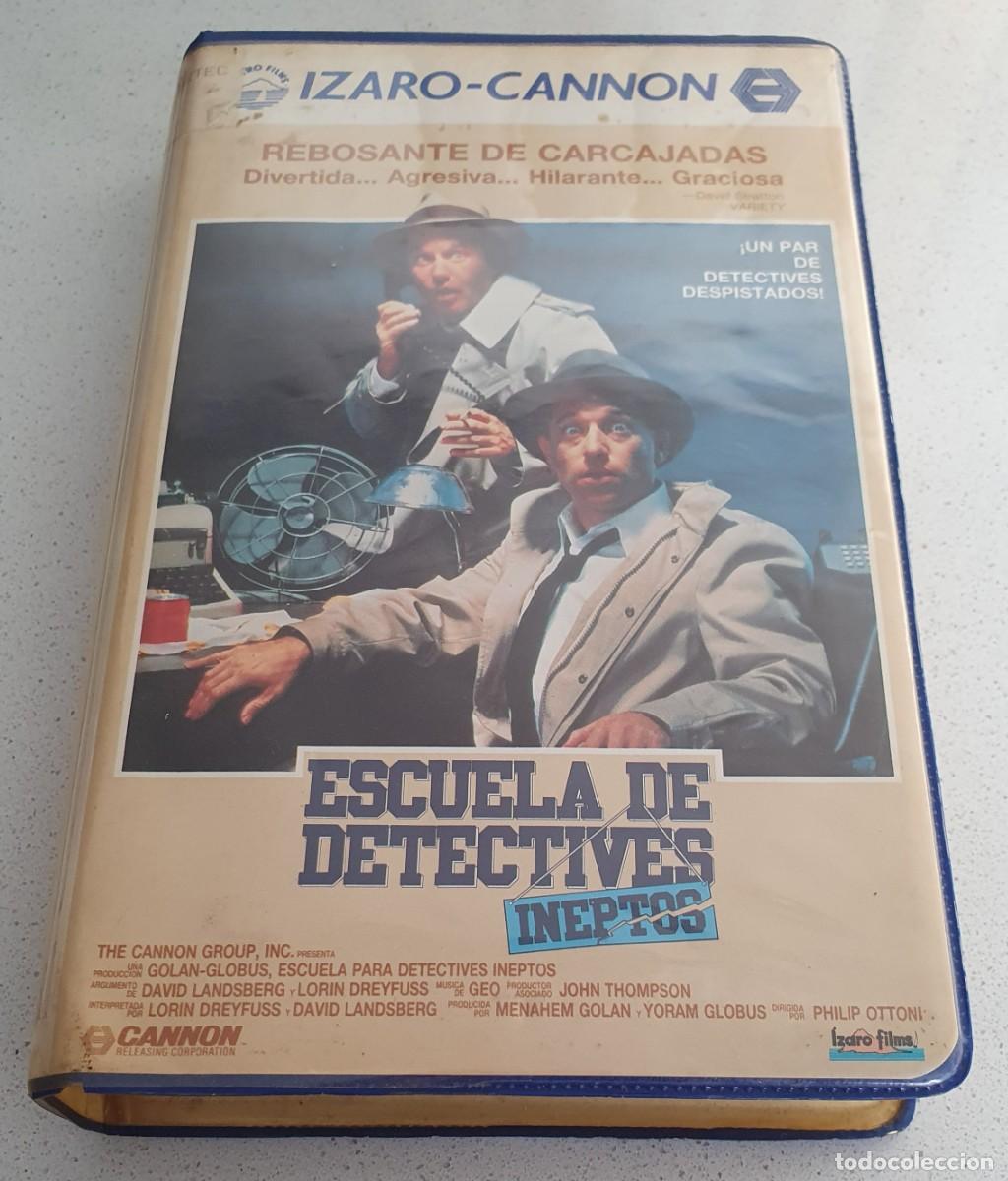 Cine: Pel&iacute;cula Beta Escuela de Detectives Ineptos. Izaro Cannon 1986. Videoclub alquiler.