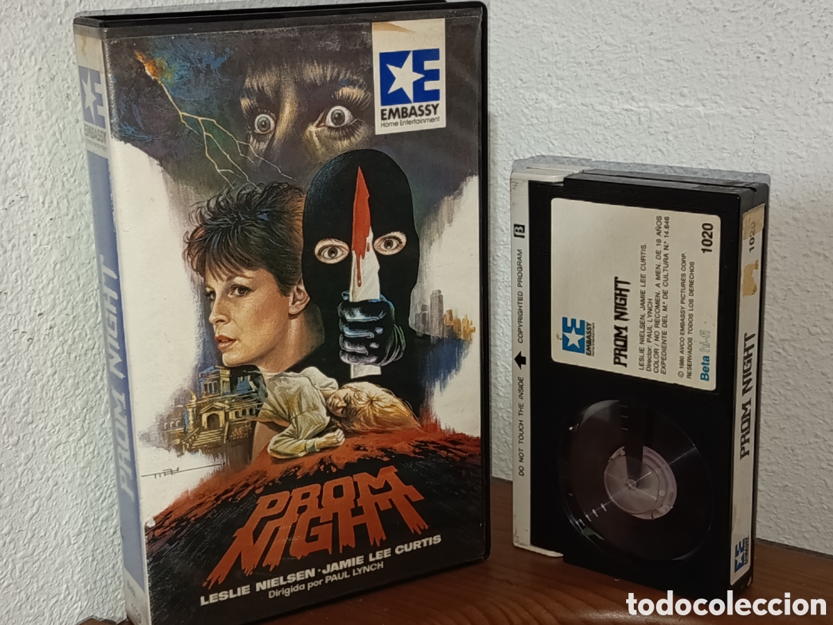 Cine: Prom night. Jamie Lee Curtis. Pel&iacute;cula betamax
