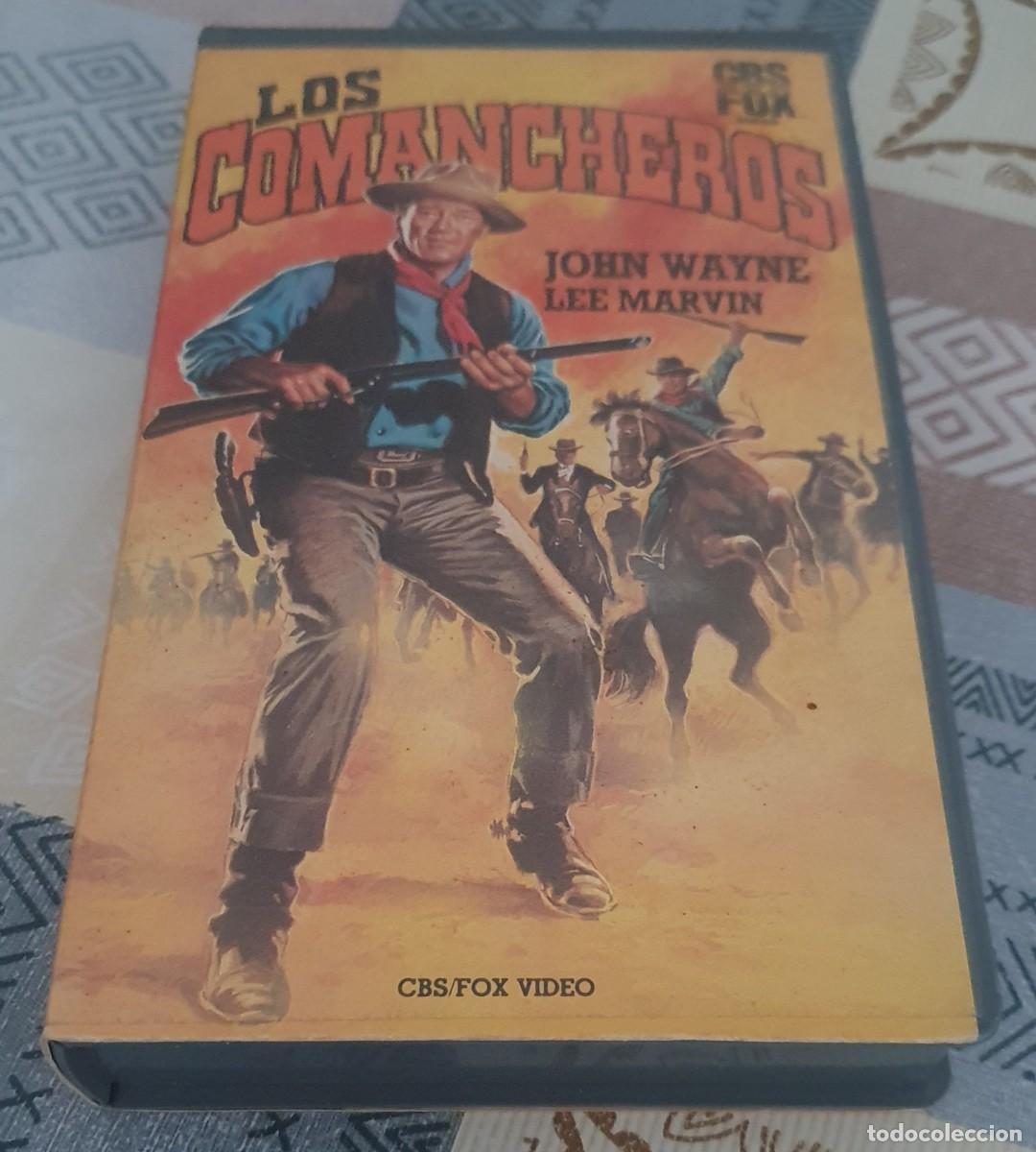 Cine: Pel&iacute;cula Beta Los Comancheros. John Wayne. Editada por Cbs Fox V&iacute;deo en 1986. Videoclub alquiler.
