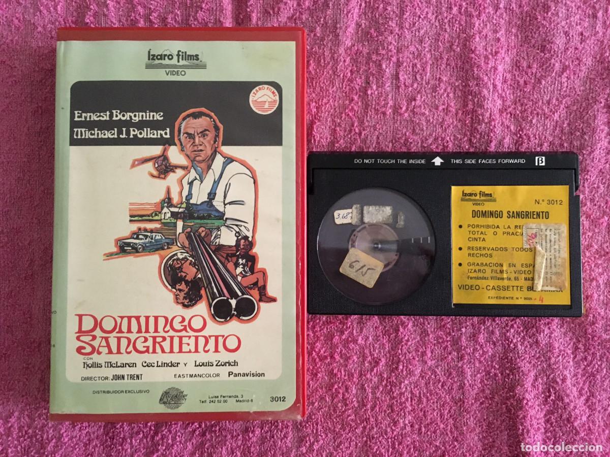 Cine: DOMINGO SANGRIENTO (1974) BETA ERNEST BORGNINE 1&ordf; EDICI&Oacute;N IZARO FILMS DOBLAJE CINES