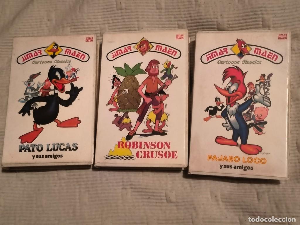 Cine: LOTE 3 PELICULAS BETA CARTOON PATO LUCAS ROBINSON CRUSOE PAJARO LOCO ,JIMAR MAEN