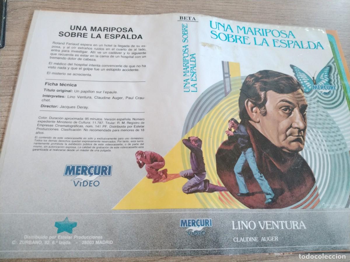 Cine: SOLO CARATULA BETA UNA MARIPOSA SOBRE LA ESPALDA