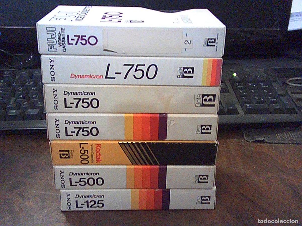 Cine: Lote 7 cintas Beta. sin probar. 1 L-125, 2 L-500 y 4 L-750. Sony, Kodak y Fuji