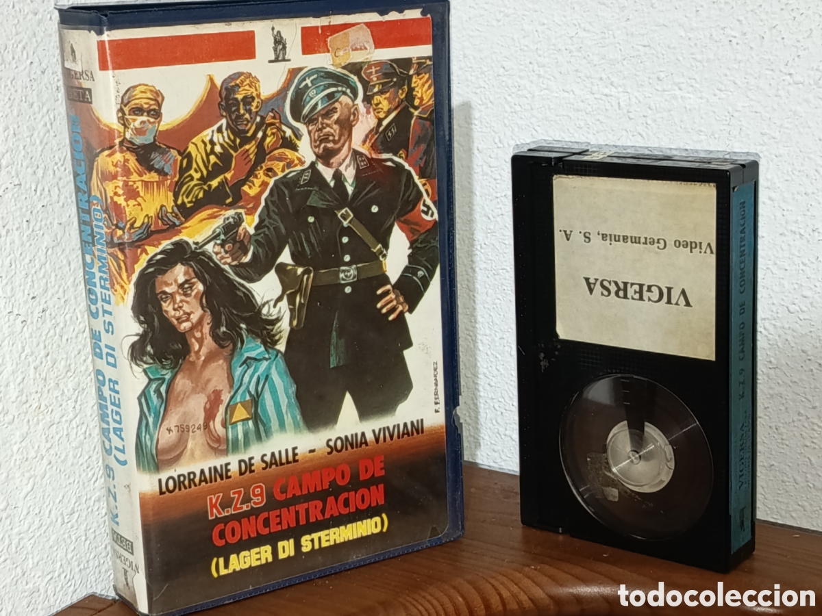 Cine: K.z.9. campo de concentraci&oacute;n exterminio. Pel&iacute;cula betamax