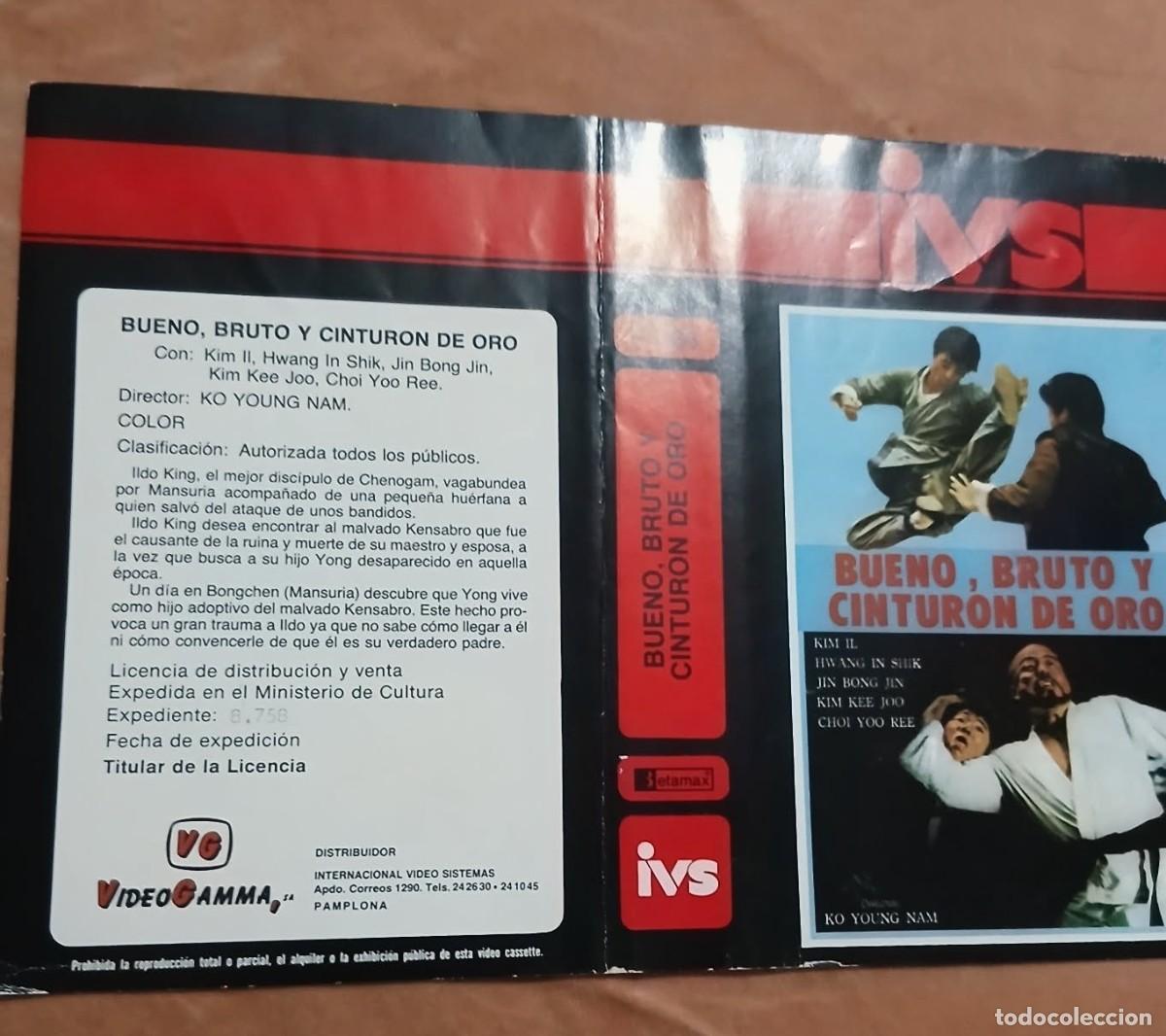 Cine: Car&aacute;tula Original Beta (a&ntilde;os 80) &bull; Bueno, bruto y cintur&oacute;n de oro&bull; Artes Marciales