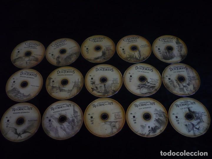 Cine: el se&ntilde;or de los anillos la trilogia - version extendida, 15 discos como nuevos - solo discos