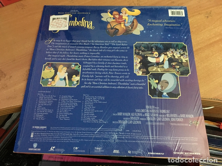 Cine: THUMBELINA WIDE SCREEN EDITION LASER DISC LASERDISC (B-2) - Foto 2