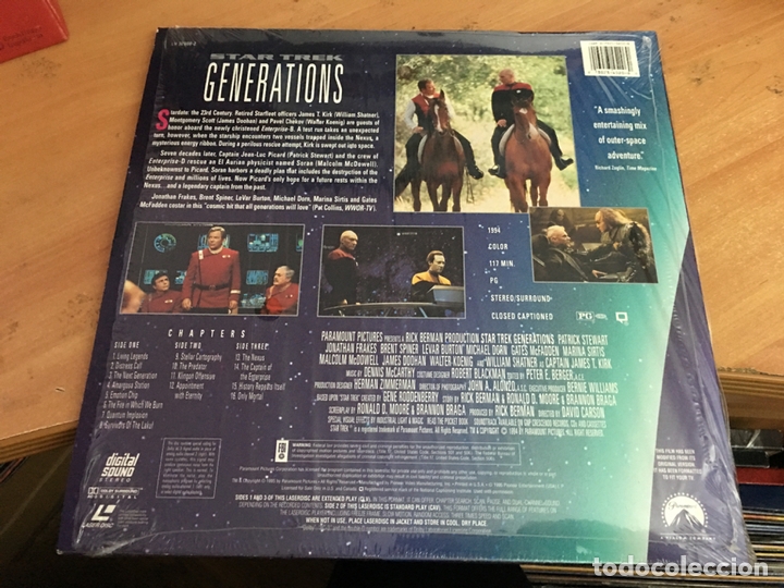 Cine: STAR TREK GENERATIONS 2 LASER DISC LASERDISC  (B-3) - Foto 2