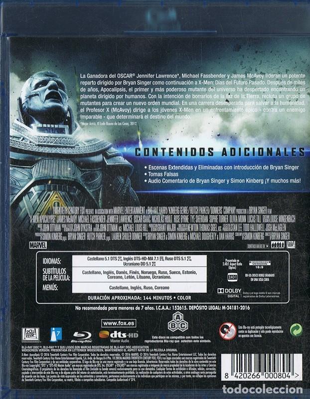 Cine: X - MEN APOCALIPSIS  (BLU - RAY) - Foto 2