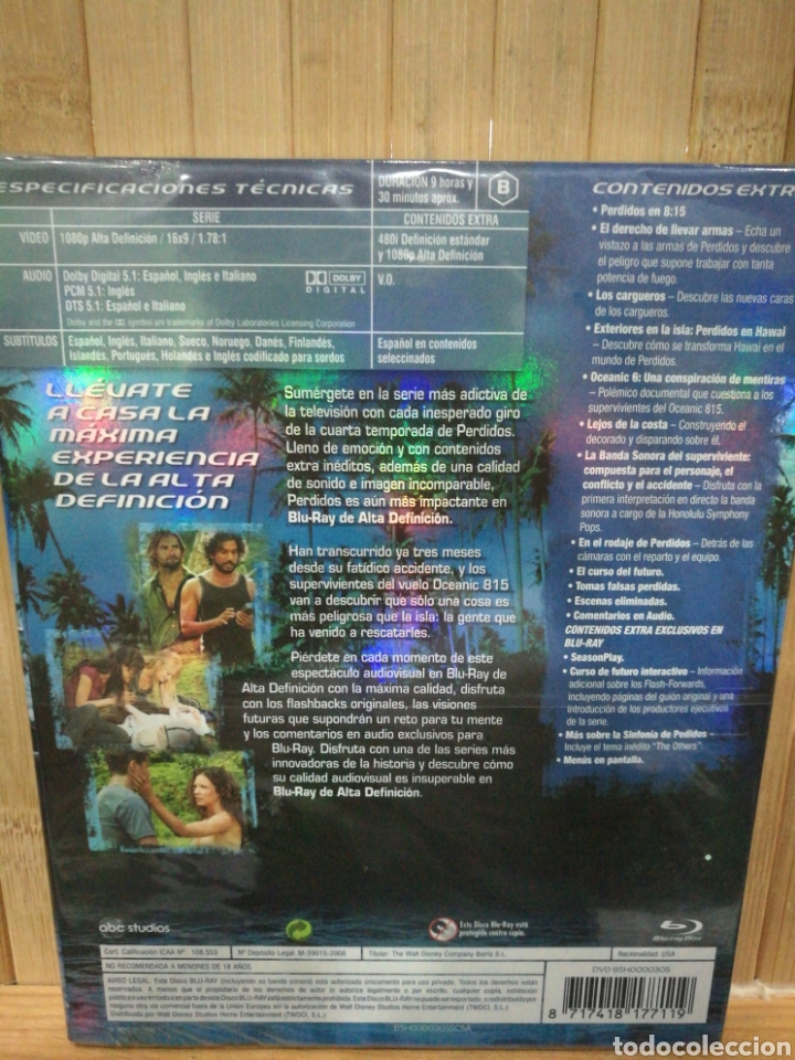 Cine: PERDIDOS, CUARTA TEMPORADA COMPLETA - BLU-RAY - PRECINTADO - Foto 2