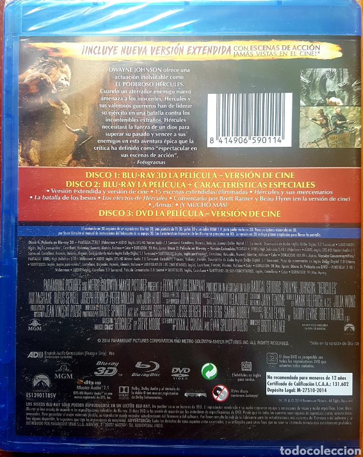 Cine: H&eacute;rcules blu ray 3D + blu ray + dvd - Foto 2