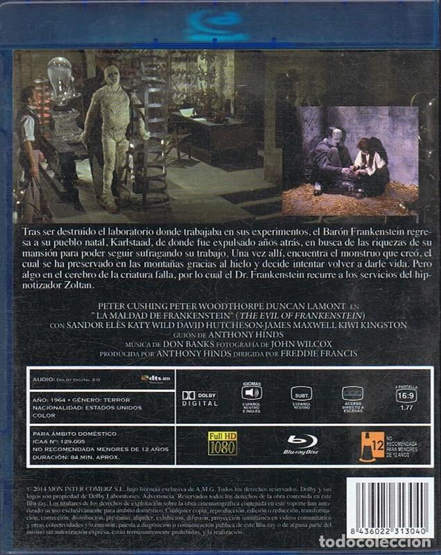 Cine: LA MALDAD DE FRANKENSTEIN PETER CUSHING ( BLU - RAY) - Foto 2