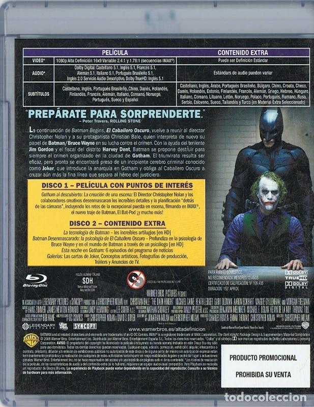 Cine: BLU - RAY EL CABALLERO OSCURO - Foto 2