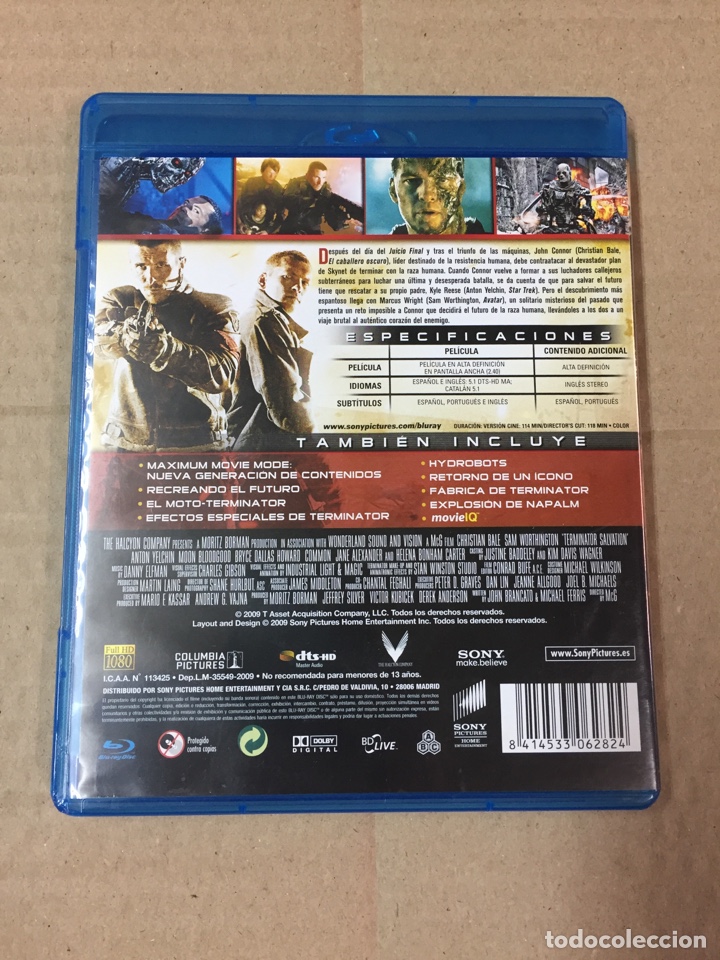 Cine: TERMINATOR SALVATION , VERSION DEL DIRECTOR, BLU-RAY, disco como nuevo - Foto 2