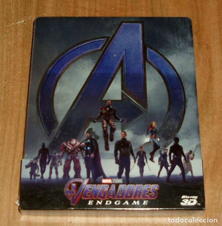 Cine: VENGADORES ENDGAME STEELBOOK BLU-RAY 3D+2 BLU-RAY NUEVO PRECINTADO (SIN ABRIR) A-B-C