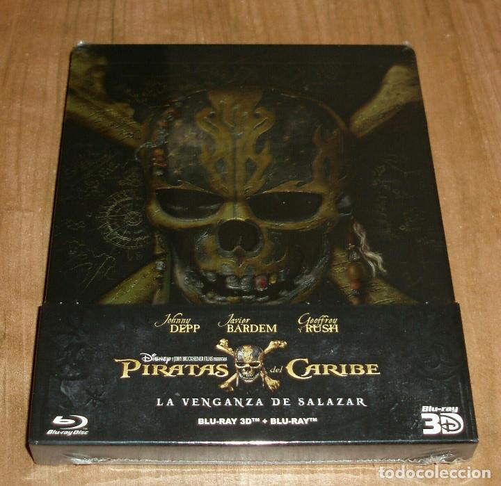 Cine: PIRATAS DEL CARIBE LA VENGANZA DE SALAZAR BLU-RAY 3D+BLU-RAY STEELBOOK NUEVO PRECINTADO A-B-C
