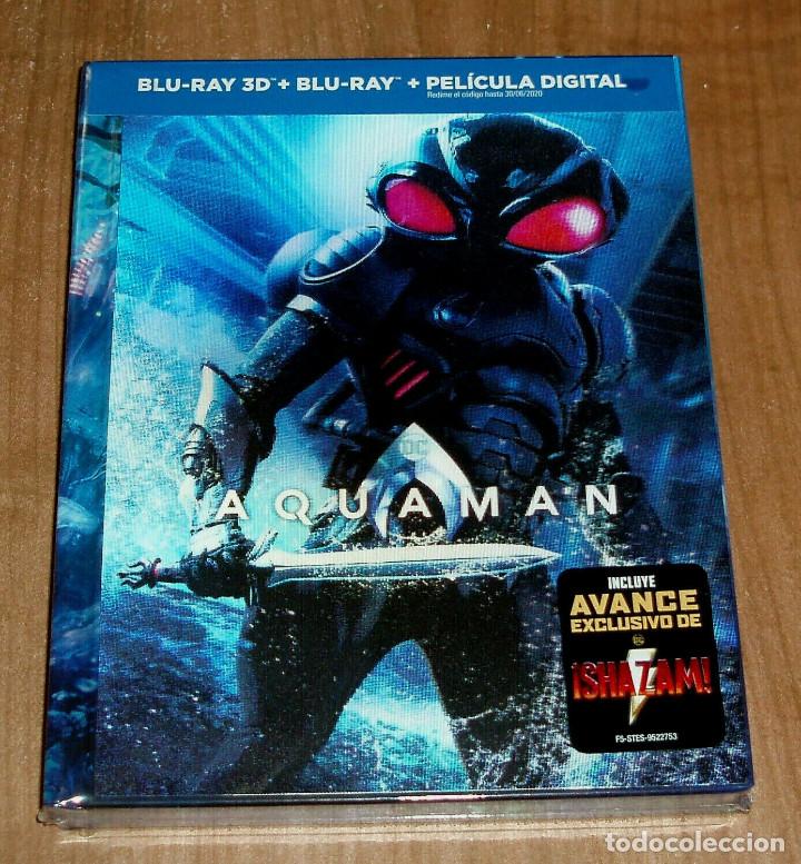 Cine: AQUAMAN DIGIBOOK BLU-RAY 3D+BLU-RAY+LIBRO NUEVO PRECINTADO ACCION (SIN ABRIR) R2