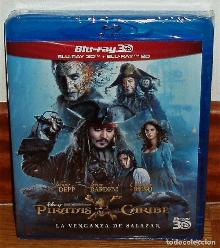 Cine: PIRATAS DEL CARIBE LA VENGANZA DE SALAZAR BLU-RAY 3D+BLU-RAY NUEVO PRECINTADO (SIN ABRIR) A-B-C
