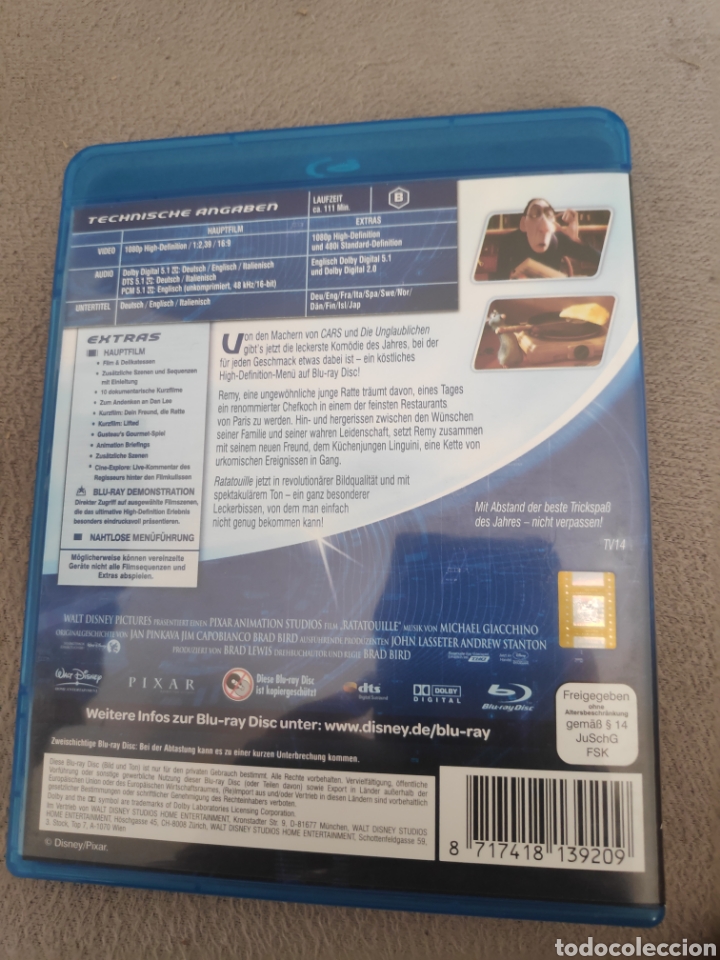 Cine: Blu-ray - Ratatouille - No espa&ntilde;ol - Foto 2
