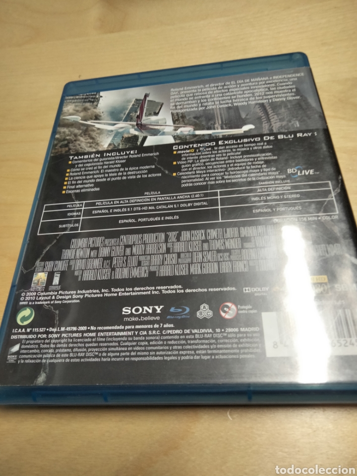 2012 - bluray y dvd - sin disco 4k uhd - edició - Compra venta en  todocoleccion