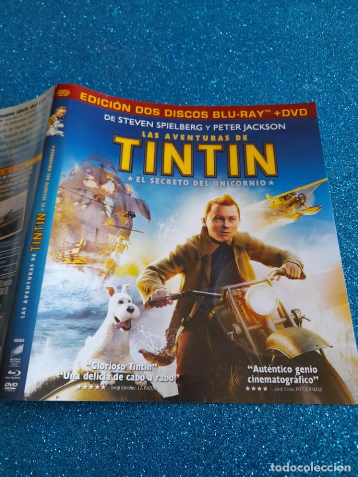 Cine: Car&aacute;tula Blu-Ray - S&oacute;lo Car&aacute;tula - Las Aventuras de Tintin - El Secreto del Unicornio
