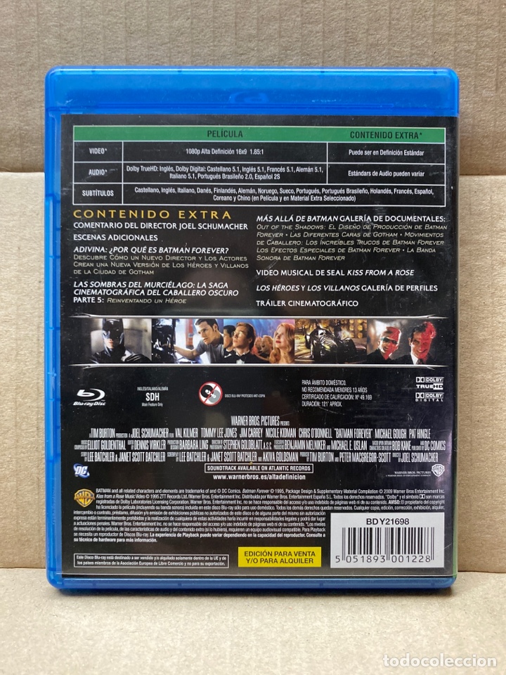 Cine: BLU-RAY BATMAN FOREVER. Blu-ray como nuevo. - Foto 2