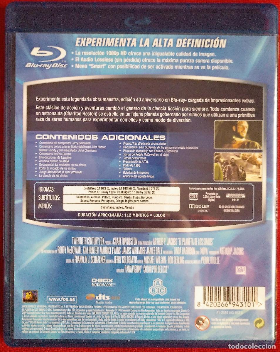 Cine: El planeta de los simios. Blu-ray. - Foto 2