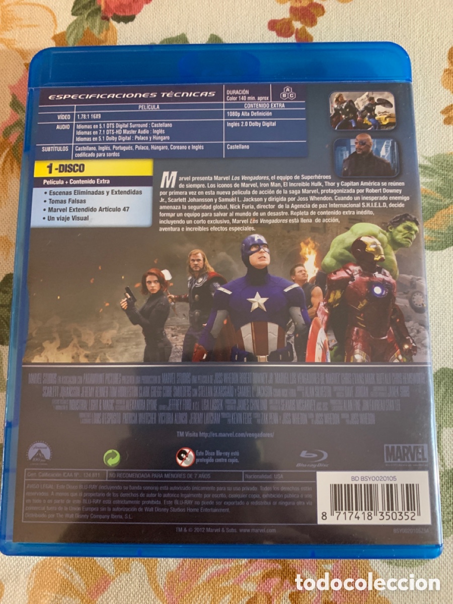 Cine: Blu-RayDisc Los Vengadores de Marvel. - Foto 2