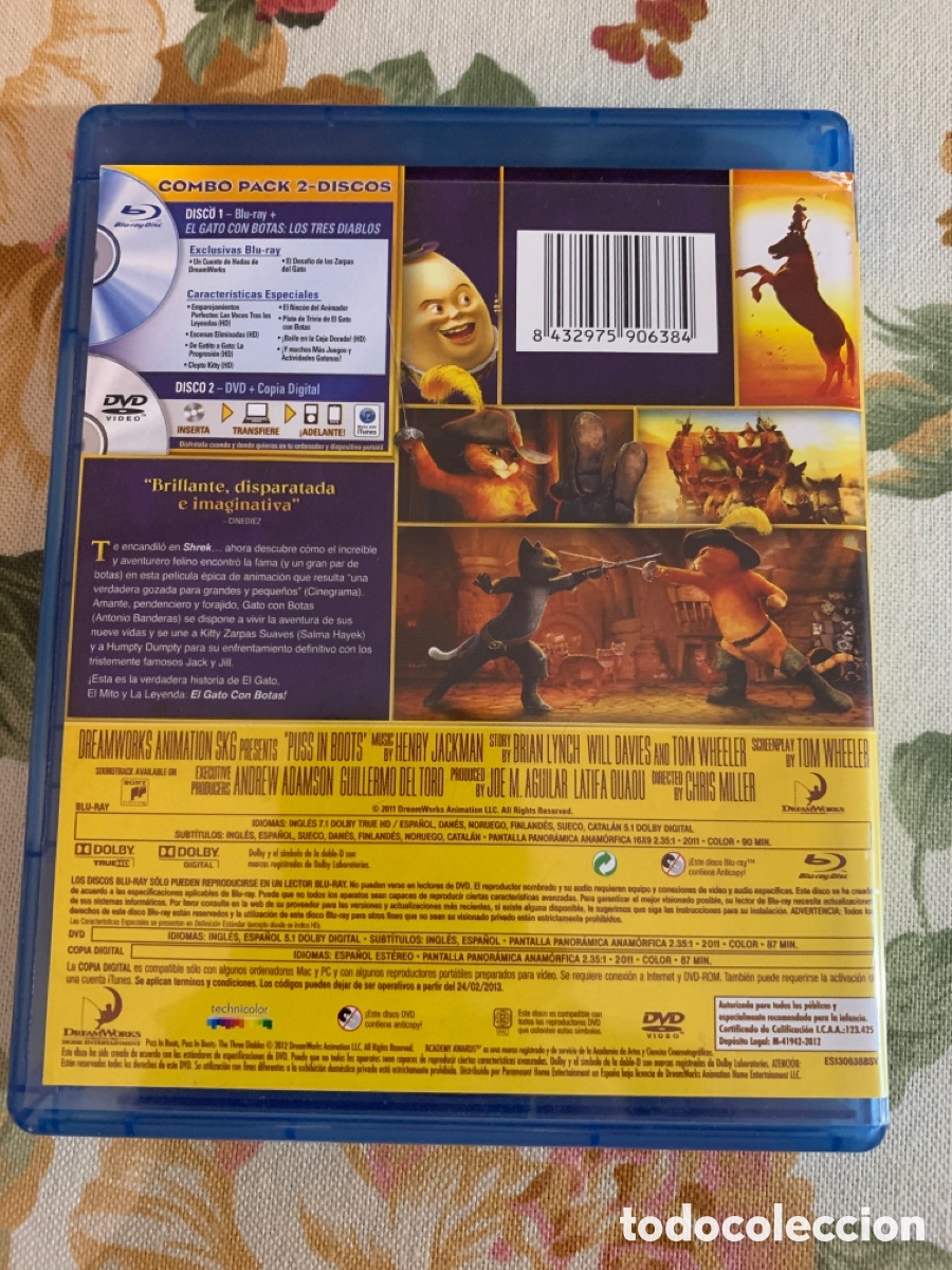Cine: Blu-Ray + DVD + Copia Digital EL GATO CON BOTAS. - Foto 2