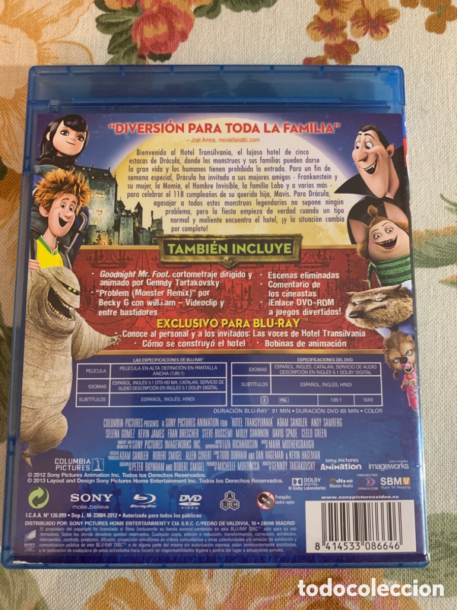 blu-ray + dvd hotel transilvania. - Compra venta en todocoleccion