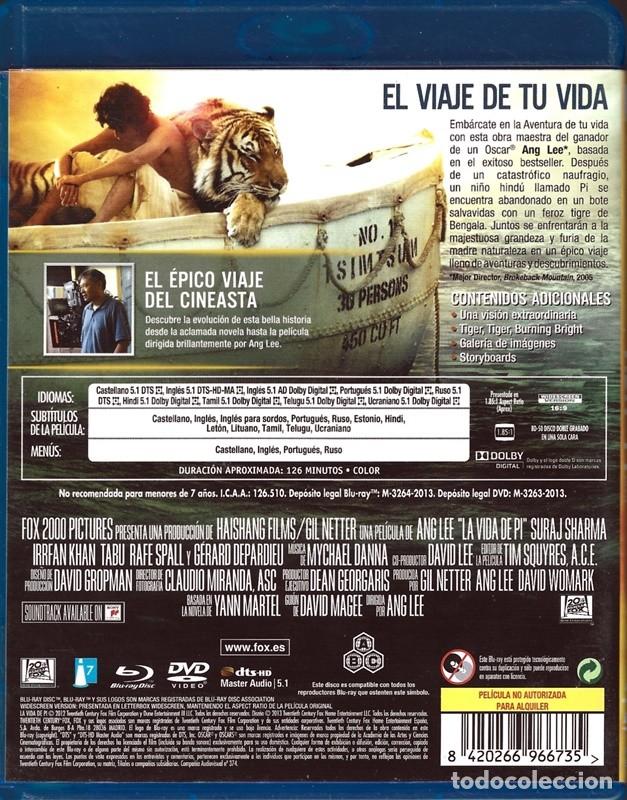 Cine: LA VIDA DE PI (BLURAY + DVD) - Foto 2