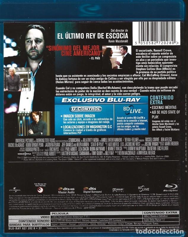 Cine: LA SOMBRA DEL PODER RUSSELL CROWE (BLURAY) - Foto 2