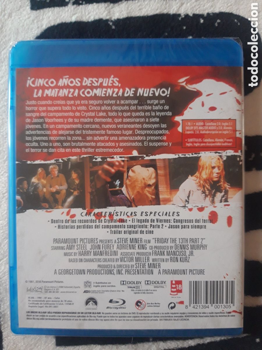 Cine: Viernes 13 Parte 2 Bluray PRECINTADA - Foto 2
