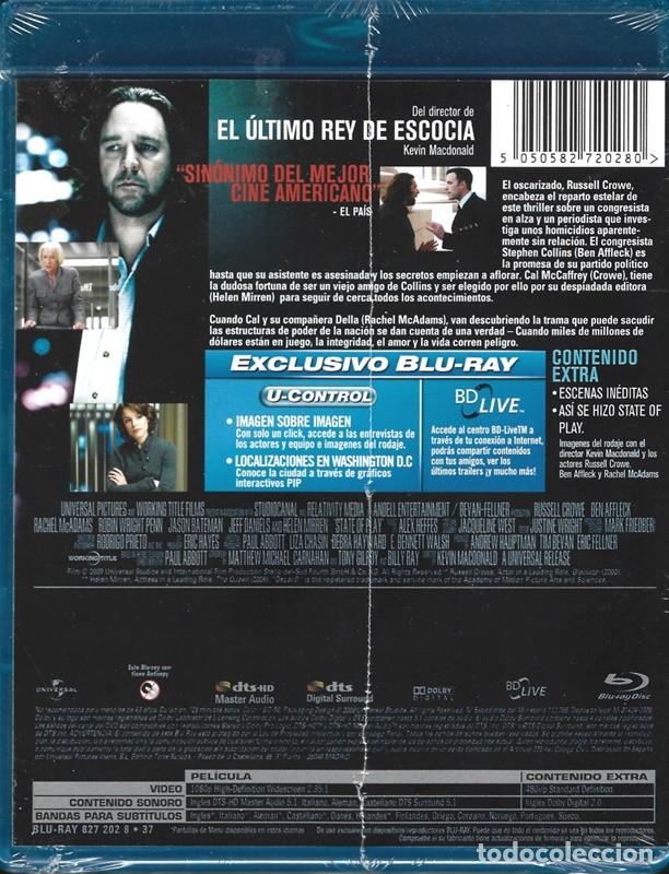 Cine: LA SOMBRA DEL PODER RUSSELL CROWE (BLURAY PRECINTADO) - Foto 2