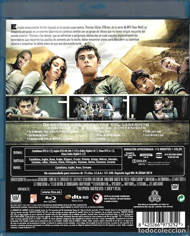 Cine: EL CORREDOR DEL LABERINTO (BLURAY) - Foto 2