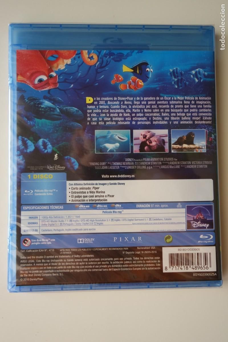 Cine: Buscando a Dory. BLURAY. PRECINTADO - Foto 2